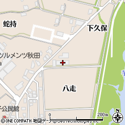 秋田県由利本荘市大浦八走3周辺の地図