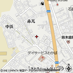 秋田県由利本荘市石脇赤兀1-582周辺の地図