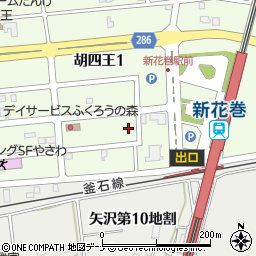 新花巻駅西駐車場（第２）周辺の地図