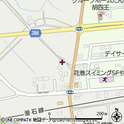 岩手県花巻市矢沢第４地割109周辺の地図