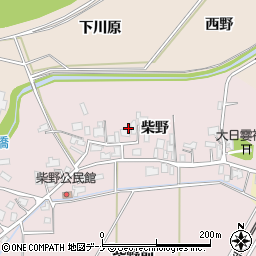 秋田県由利本荘市川口（柴野）周辺の地図