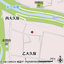 秋田県大仙市藤木乙大久保周辺の地図