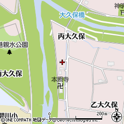 秋田県大仙市藤木丙大久保周辺の地図