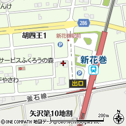 トヨタレンタリース岩手新花巻駅西口店周辺の地図
