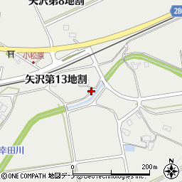岩手県花巻市矢沢第１３地割周辺の地図