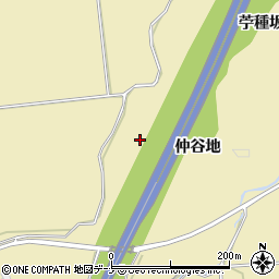 秋田県由利本荘市福山仲谷地周辺の地図