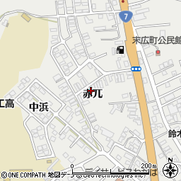 秋田県由利本荘市石脇赤兀1-556周辺の地図