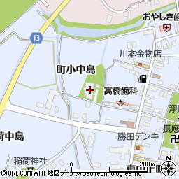 秋田県大仙市角間川町町小中島周辺の地図