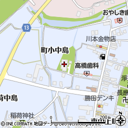 秋田県大仙市角間川町（町小中島）周辺の地図