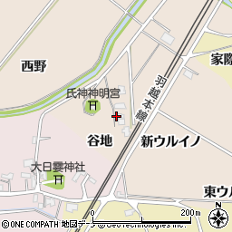 秋田県由利本荘市畑谷谷地周辺の地図