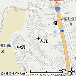 秋田県由利本荘市石脇赤兀1-542周辺の地図