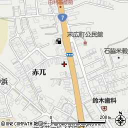 秋田県由利本荘市石脇赤兀1-572周辺の地図