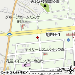〒025-0012 岩手県花巻市胡四王の地図