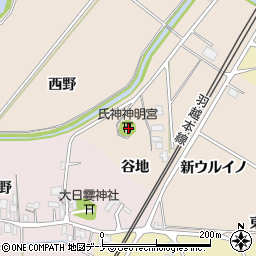 秋田県由利本荘市畑谷谷地1周辺の地図