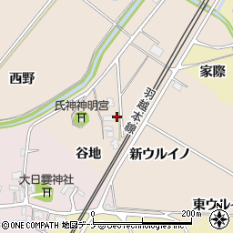 秋田県由利本荘市畑谷谷地10周辺の地図
