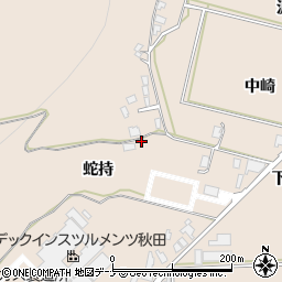 秋田県由利本荘市大浦蛇持154周辺の地図
