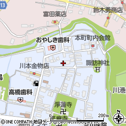 秋田県大仙市角間川町東本町38周辺の地図