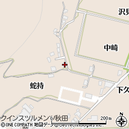 秋田県由利本荘市大浦蛇持734-5周辺の地図