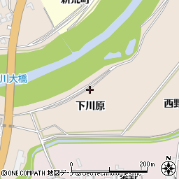 秋田県由利本荘市畑谷下川原周辺の地図