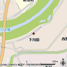 秋田県由利本荘市畑谷（下川原）周辺の地図