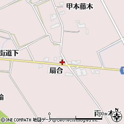 秋田県大仙市藤木（扇合）周辺の地図