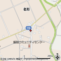 秋田県仙北郡美郷町上深井老形周辺の地図