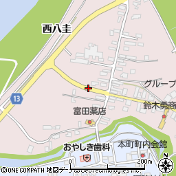 秋田県大仙市藤木（西八圭）周辺の地図