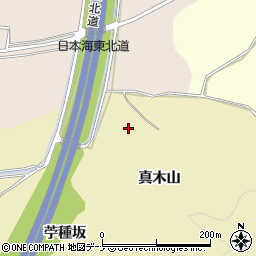 秋田県由利本荘市福山真木山周辺の地図