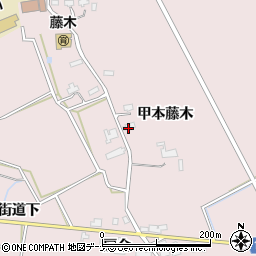 秋田県大仙市藤木甲本藤木周辺の地図