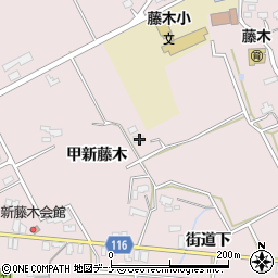 秋田県大仙市藤木（甲新藤木）周辺の地図