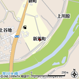 秋田県由利本荘市内黒瀬新荒町周辺の地図