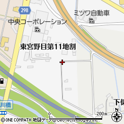 岩手県花巻市東宮野目周辺の地図