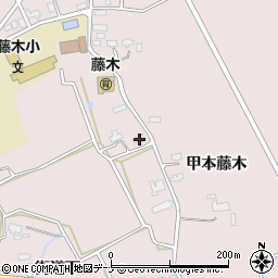 秋田県大仙市藤木甲本藤木72周辺の地図