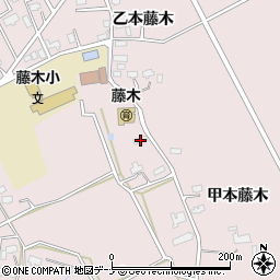 秋田県大仙市藤木甲本藤木25周辺の地図