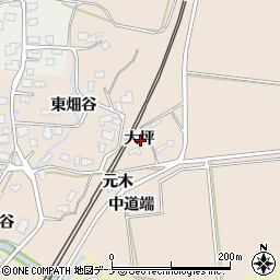 秋田県由利本荘市畑谷大坪周辺の地図