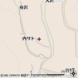 秋田県由利本荘市大浦内サト周辺の地図
