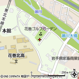 岩手県花巻市本館周辺の地図