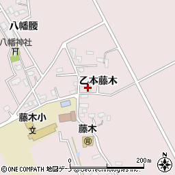秋田県大仙市藤木乙本藤木周辺の地図