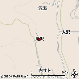 秋田県由利本荘市大浦（舟沢）周辺の地図