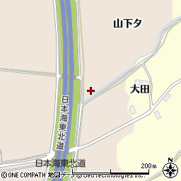 秋田県由利本荘市畑谷山下タ周辺の地図