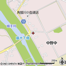 秋田県大仙市藤木中野中7周辺の地図