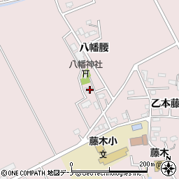 秋田県大仙市藤木八幡腰周辺の地図