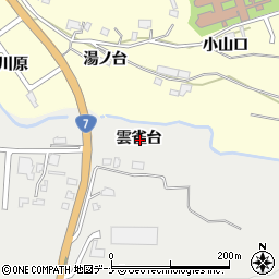 秋田県由利本荘市石脇雲雀台周辺の地図