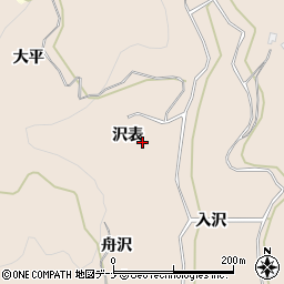 秋田県由利本荘市大浦沢表周辺の地図