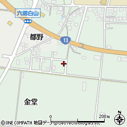 秋田県仙北郡美郷町六郷金堂215周辺の地図
