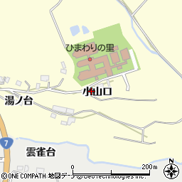 秋田県由利本荘市浜三川小山口38周辺の地図