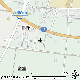 秋田県仙北郡美郷町六郷金堂215-2周辺の地図