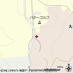 秋田県由利本荘市大浦（大平）周辺の地図