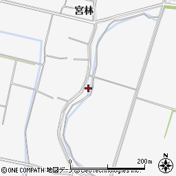 秋田県大仙市内小友宮林14周辺の地図