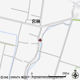 秋田県大仙市内小友宮林22周辺の地図